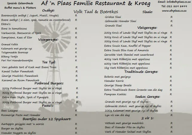 Af 'n Plaas Familie Restaurant photo 3