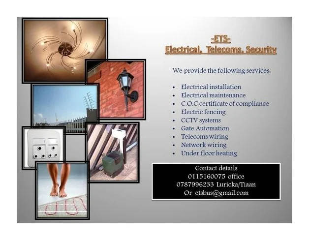 ETS-Electrical, Telecoms, Security logo