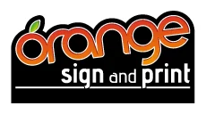 Orange Sign and Print logo