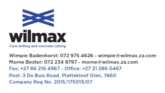 Wilmax Core Drilling and Concrete Cutting logo