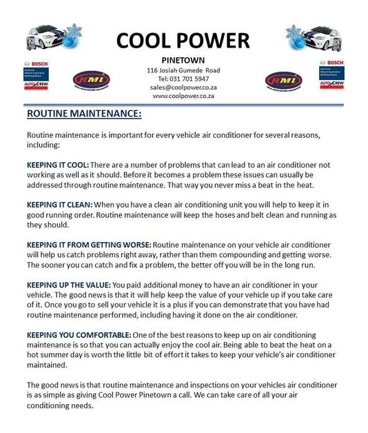 Cool Power Pinetown: Routine Air con maintenance logo