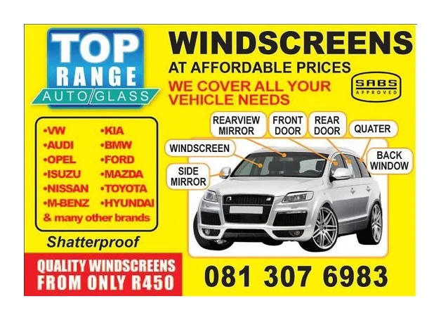 TOP RANGE AUTO GLASS FITMENT CENTER. logo