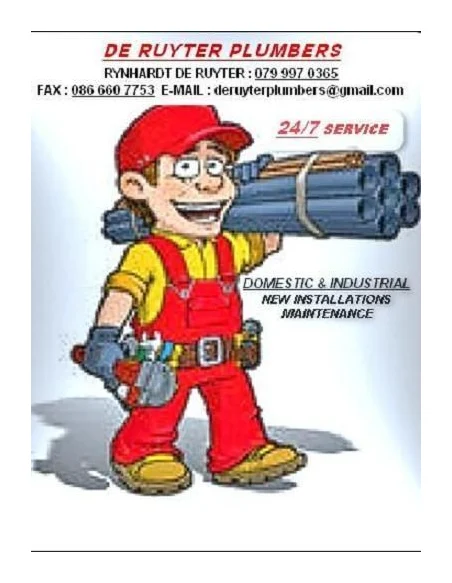 DE RUYTER PLUMBERS logo