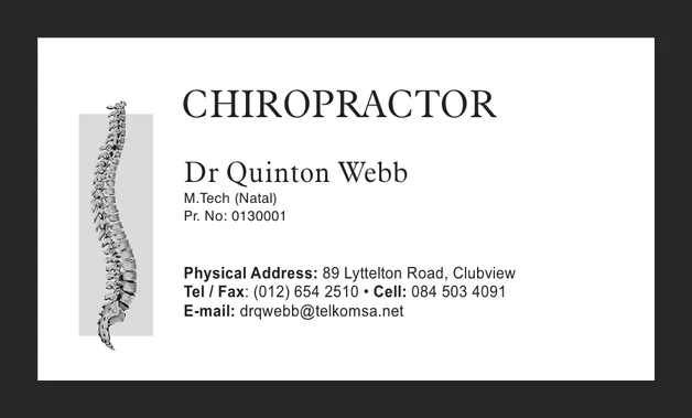 Dr Quinton Webb (Chiropractor) logo