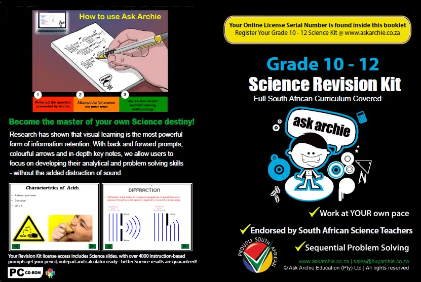 Ask Archie Maths & Science Online Revision Series (Grade 8 - 12) photo 2