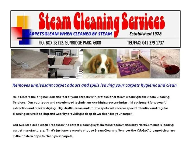 STEAM CLEANING SERVICES since 1978 logo