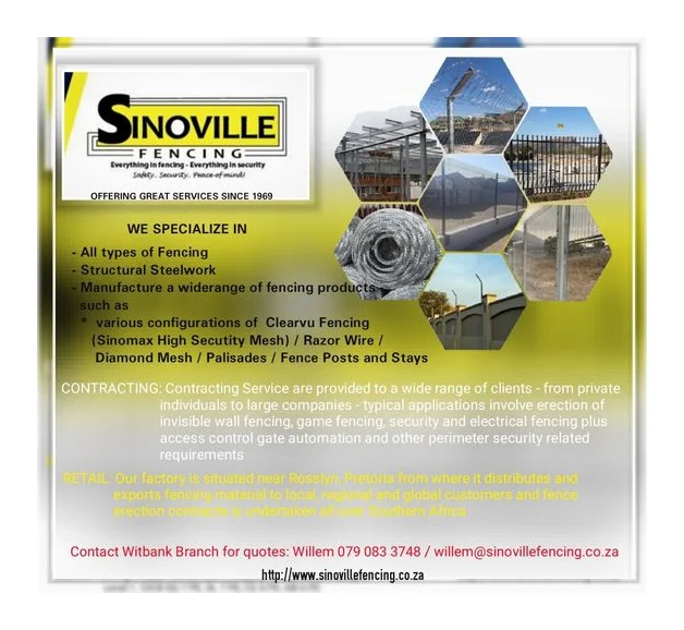 Sinoville Fencing Witbank logo