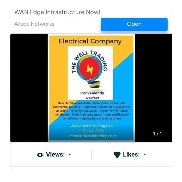 The well electrical trading logo